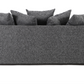 Byron 3+2 Seater Sofa Black Dundee Dark Grey Fabric