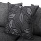 Byron 3+2 Seater Sofa Black Dundee Dark Grey Fabric