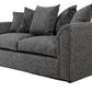 Byron 3+2 Seater Sofa Black Dundee Dark Grey Fabric