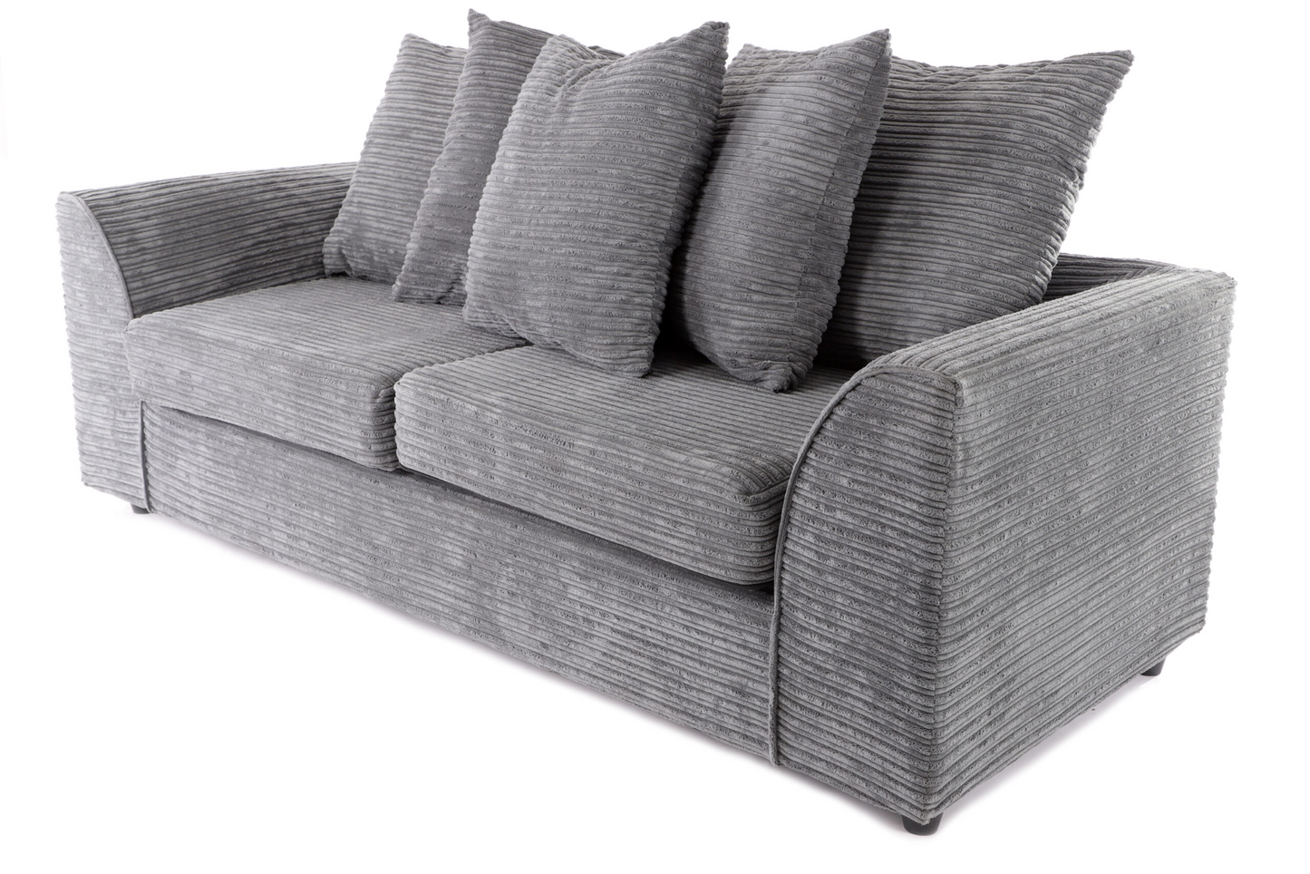 Byron 3+2 Sofa Set Grey Cord Fabric