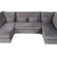 London U-Shape Sofa Plush Steel