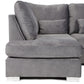 London U-Shape Sofa Plush Steel