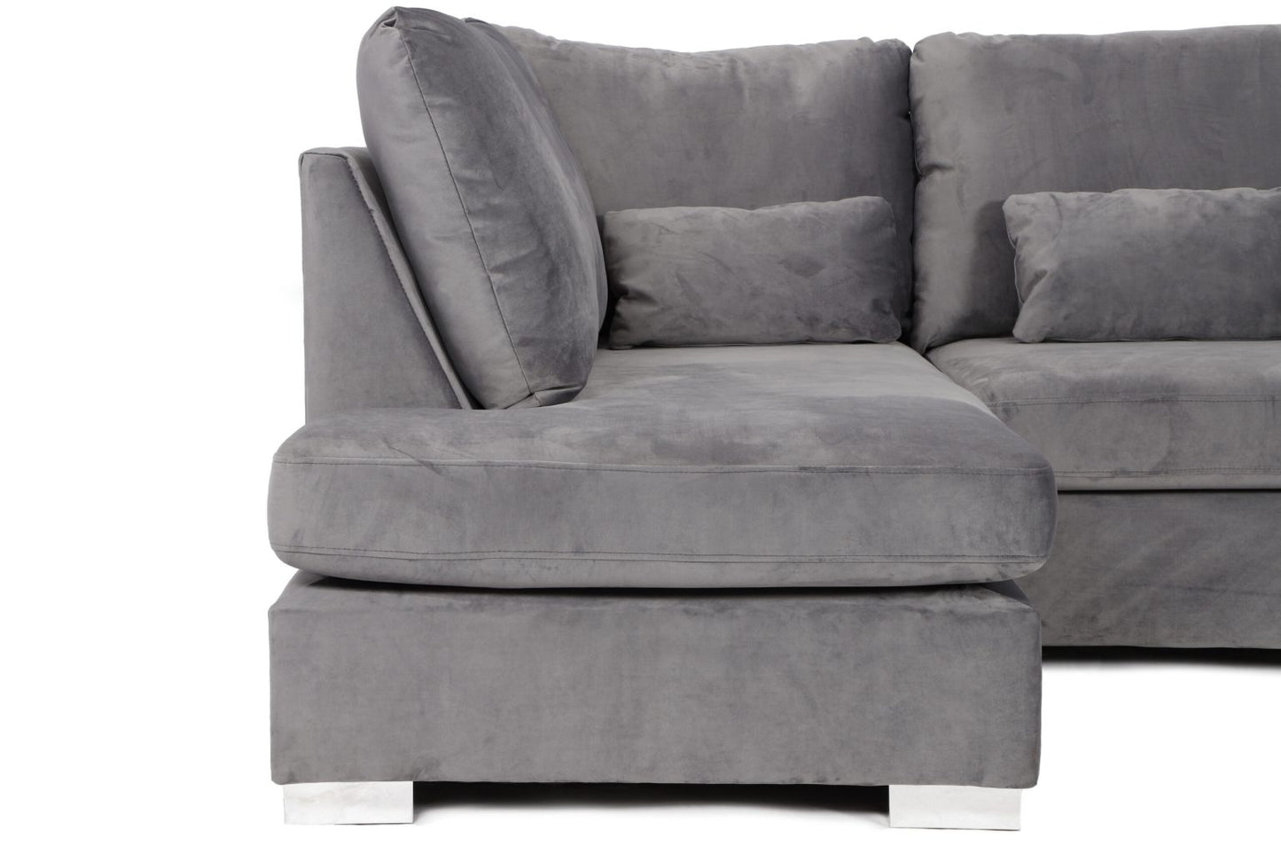 London U-Shape Sofa Plush Steel