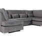 London U-Shape Sofa Plush Steel