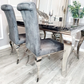 Louis 1.8m Chrome Dining Table
