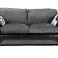 Matinee Full Back 3 Seater Sofa Black Grey