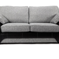 Matinee Full Back 3 Seater Sofa Black Silver