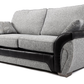 Matinee Full Back 3 Seater Sofa Black Silver