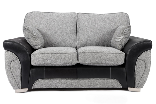 Matinee Full Back 2 Seater Sofa Black Silver