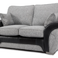 Matinee Full Back 2 Seater Sofa Black Silver