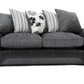 Matinee Scatter Back 3+2 Sofa set Black Silver/ Black Grey