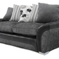 Matinee Scatter Back 3+2 Sofa set Black Silver/ Black Grey
