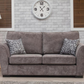 Nebraska 3+2 Full Back Sofa Set Grey Fabric