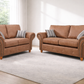 Oakland 3+2 Seater Leather Sofa Set Tan