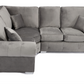 Oakland L-Shape Corner Sofa 2c1/1c2 Plush Grey Fabric