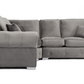 Oakland L-Shape Corner Sofa 2c1/1c2 Plush Grey Fabric
