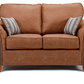 Oakland 2 Seater Leather Sofa Full Back Tan