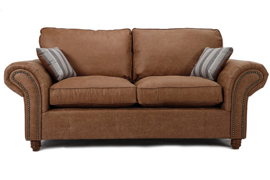 Oakland 3 Seater Sofa Full Back Tan