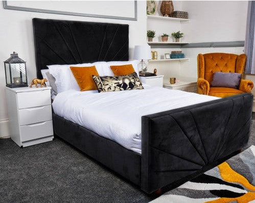 Palermo Bed- Velvet Ottoman Bed Frame
