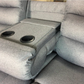 Sorrento 3+2 Grey Fabric Recliner Manual With Cupholders