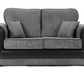 Tangent 2 Seater Sofa Black/Grey Cord