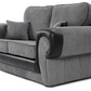 Tangent 2 Seater Sofa Black/Grey Cord