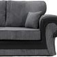 Tangent 2 Seater Sofa Black/Grey Cord