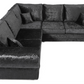 Tangent Black/Silver Crushed Velvet Large Corner Sofa