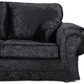 Tangent Black/Silver Crushed Velvet Large Corner Sofa