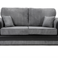 Tangent 3 Seater Sofa Black/Grey Cord