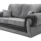 Tangent 3 Seater Sofa Black/Grey Cord
