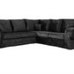 Tangent Large Corner 2C2 Sofa Black/Grey Cord