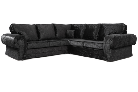 Tangent Large Corner 2C2 Sofa Black/Grey Cord