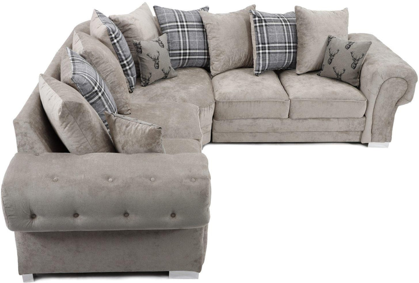 Verona Scatter Back Large Corner Sofa Mink