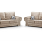 Verona 3+2 Sofa Set Full Back Kensington Grey And Mink Fabric