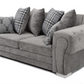 Verona 3+2 Sofa Scatter Back Sofa Set Grey Kensington Fabric
