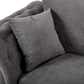 Windsor Full Back Large Corner Sofa Grey Wide Arm