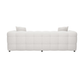 Cream Bouclé 3-Seater Curved Living Room Sofa