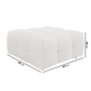 Cream Bouclé 3-Seater Curved Living Room Sofa