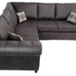 Oakland Large Corner Sofa Charcoal