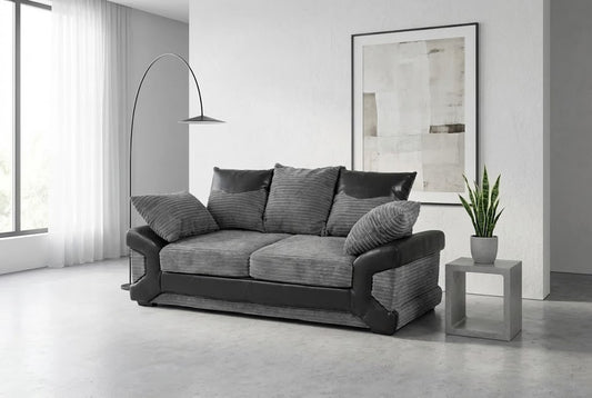 Dino 2 Seater Sofa Black/Grey