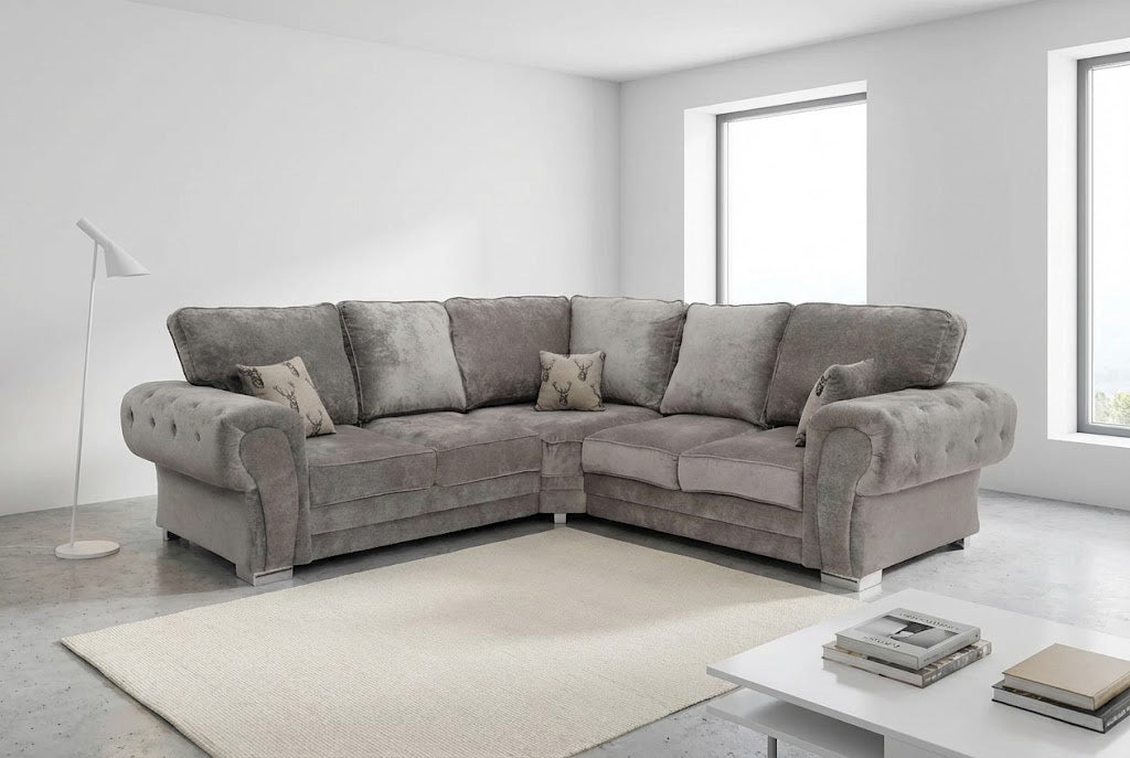 Verona Full Back Corner Sofa 5 Seater 2c2 Full Back/ Scatter Back